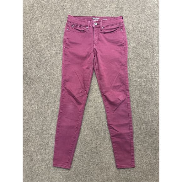 Denizen Levi's Jegging Womens Jeans Size 5 - 27W Burgundy Red Denim - Picture 1 of 13